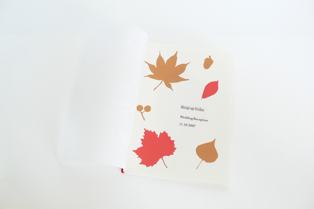 Autumn Leaf Wedding Reception Pamphlet